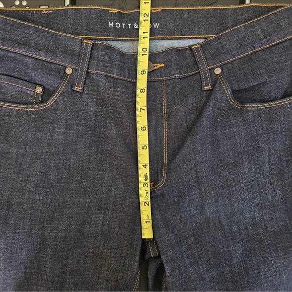 Mott & Bow Straight Leg Mid Rise Crosby Blue Denim Jeans | Men's 35 x 32 - Picture 9 of 15
